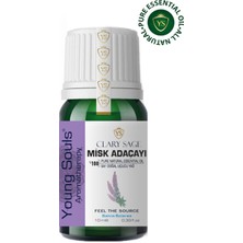 Young Souls Aromatherapy Clary Sage Essential Oil Misk Adaçayı Uçucu Yağ 10 ml