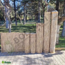 Bişkin 2m x 2.5m Reedfence Misina Ipli Doğal Bambu Kamış Çit, Bahçe Çiti, Hasır Çit, Gölgelik