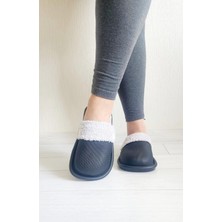 Içi Kürklü Düğmeli Kışlık Ev Terliği