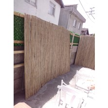 Bişkin 1.5M X 2M Reedfence Misina Ipli Doğal Bambu Kamış Çit Bahçe Çiti Hasır Çit Gölgelik