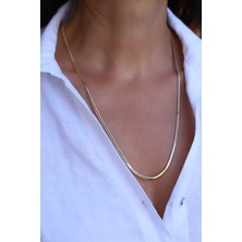 Yenigün Kuyumculuk 14 Ayar Altın Italyan Balıksırtı Zincir 3 mm