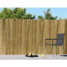 Bişkin 1.5m x 5m Reedfence Misina Ipli Doğal Bambu Kamış Çit, Bahçe Çiti, Hasır Çit, Gölgelik