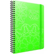 Gıpta Second Spiralli Yeşil Plastik Kapak 80 Yaprak A4 Çizgili Defter