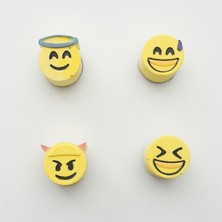 Miforde Buzdolabı Magnet, Buzdolabı Süsü - Emoji Set 2 - Sarı