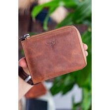 Garbalia Leeds Deri Fermuarlı Unisex Cüzdan