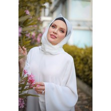 Harika Wear Umre ve Günlük Kullanım Için Beyaz Ipek Abaya Ferace