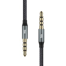 Bix BXAU3C Hi-Fi 3.5mm Erkek To Erkek Örgülü Aux Ses Kablosu