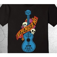 BUMETA Guitar Gitar Remember Me Skull Kuru Kafa Flowers Tişört Çocuk T-Shirt