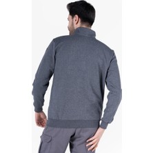 Yıldırımlar 2 Iplik Dik Yakalı Fermuarlı Sweatshirt