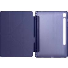 FUJİMAX Apple ipad Air 11 M2 2024 Kılıf Yatay ve Dikey Standlı Uyku Modlu Kalemlikli Arkası Silikon Smart Kılıf (Model A2902,A2903,A2904)