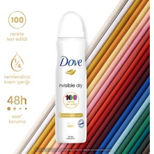 Dove Kadın Sprey Deodorant Invisible Dry 1/4 Nemlendirici Krem Etkili 150 ml