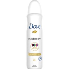 Dove Kadın Sprey Deodorant Invisible Dry 1/4 Nemlendirici Krem Etkili 150 ml