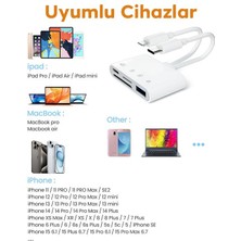 Coofbe 4in2 Type-C-Iphone Girişli USB Kamera Okuyucu Sd-Tf Kart Çevirici Mouse Klavye Okuyucu Otg