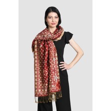 Mystic Mürdüm Gold Pashmina Şal