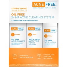 Acne Free Akne Karşıtı Yağsız Temizleme Seti 3 Parça