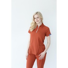 Dr. Mitra Kadın Fermuarlı  Likralı Cerrahi Hemşire Doktor Takım