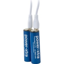 Power-Xtra PXAA1860TYPC - Aa - 1860 Mah Şarjlı Pil - Type C - 2'li Blister