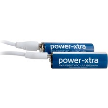 Power-Xtra PXAA1860TYPC - Aa - 1860 Mah Şarjlı Pil - Type C - 2'li Blister