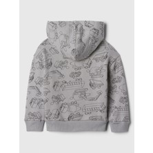 Gap Erkek Bebek Gri Gap Logo Fermuarlı Fleece Sweatshirt