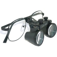 Barışhan Medikal Hiperlupa ST345 Ince Çerçeve Cerrahi Loupes Büyüteç Gözlük 2.5X420 Siyah Değişken Pupil Mesafeli