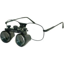 Barışhan Medikal Hiperlupa ST345 Ince Çerçeve Cerrahi Loupes Büyüteç Gözlük 2.5X420 Siyah Değişken Pupil Mesafeli