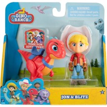 Disney Cars DNA00401 Dino Ranch 2'li Figür Paketi - Jon ve Blitz DNR0003