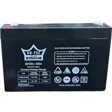 Or-Tec Ortec 6 Volt 7 Amper Escape Akülü Araba Oyuncak Araba Aküsü