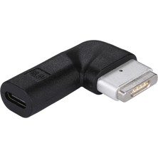 Techmaster Type-C To Magsafe 2 85W A Kadar Destekli 90 Derece Çevirici Adaptör