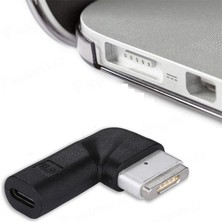 Techmaster Type-C To Magsafe 2 85W A Kadar Destekli 90 Derece Çevirici Adaptör