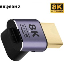 Techmaster HDMI To HDMI 90 Derece Çevirici 8k 2.1 UHD Dönüştürücü Adaptör