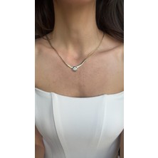 Nona Altın Kaplama Mineli Serenay Kolyesi