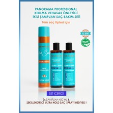 Panorama Professional Kırılma Ve Hasar Önleyici Bakım Seti 2 Kat Güçlü Saçlar 12 Etki 1 Arada/400 Ml X2 Şampuan + Saç Spreyi 3'lü Set vegan