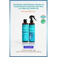 Panorama Professional Kırılma Ve Hasar Önleyici Bakım Seti 2 Kat Güçlü Saçlar 12 Etki 1 Arada/400 ml Şampuan + 400 ml Sıvı Saç Bakım Kremi (Fön Suyu) 2'Li Set Vegan