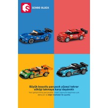 Sembo Block Famous Cars Yarış Arabaları Yapı Blokları LEGO ile Uyumlu Kırmızı