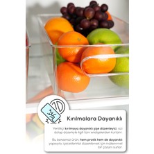 Pd Home 3 Boy Kırılmaya Karşı Dayanıklı Buzdolabı Düzenleyici - Buzdolabı Organizeri