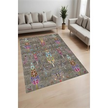 Eliana Home Dijital Baskı Yıkanabilir Kaymaz Taban Salon Halısı ve Yolluk LN128-FNL434