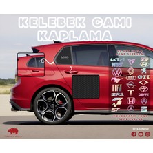 Tear Now Her Araca Uyumlu Kelebek Camı Kaplama - Mat Siyah & Hologram