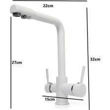 Fresh Water 3 Yollu Beyaz Musluk Su Arıtma Cihazları Için Ü