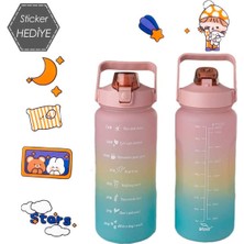 Voit 121 Kokusuz Bpa Free Stickerlı Suluk Motivasyon Matarası Su Şişesi - 2 Lt