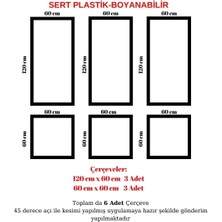 Bazaar Avm Dekoratif Boyanabilir Poliüretan Duvar Çıtası- 6 Lı Hazır Çerçeve Seti (Set 590)