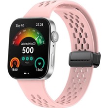 MobaxAksesuar Huawei Watch Fit 4/Fit 4 Pro/Fit 3 Kordon Silikon Delikli Magnet Strap (Fit/Fit 2 Uyumlu Değildir)