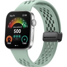 MobaxAksesuar Huawei Watch Fit 4/Fit 4 Pro/Fit 3 Kordon Silikon Delikli Magnet Strap (Fit/Fit 2 Uyumlu Değildir)