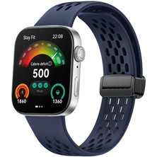 MobaxAksesuar Huawei Watch Fit 4/Fit 4 Pro/Fit 3 Kordon Silikon Delikli Magnet Strap (Fit/Fit 2 Uyumlu Değildir)