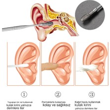 Dahaus 6 Çantalı Krom Kulak Temizleme Çubuğu Seti Kulak Bakım