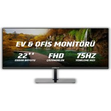 Dahua C200 21.45" 75Hz 5ms Fullhd Va LED Ev & Ofis Monitör 4000:1 Kontrast DHI-LM22-C200