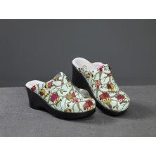 Dr. Mitra Dolgu Topuklu Kadın Sabo Terlik 753 Baykuş Desenli