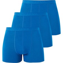 Erkek Mavi Bambu Boxer 3'lü Paket