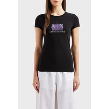 Armani Exchange Pamuklu Slim Fit Bisiklet Yaka T-Shirt Kadın T-Shirt 3DYT51 Yjetz 1200
