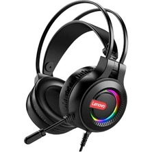 Lenovo G80B Oyuncu Kulaklığı 7.1 Surround Rgb Gürültü Engelleme Mikrofonlu Kulaklık Gaming Pc Psx Xbox Uyum