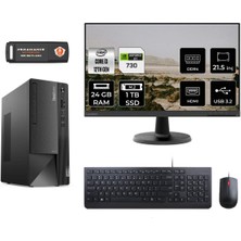 Lenovo Thinkcentre Neo 50T Intel Core I3 12100 24GB 1tb SSD GT730/4GB 21.5" Fhd Monitör Fdos 11SC001ATX Masaüstü Bilgisayar & Per4 USB Bellek 11SC001ATXMNT2323